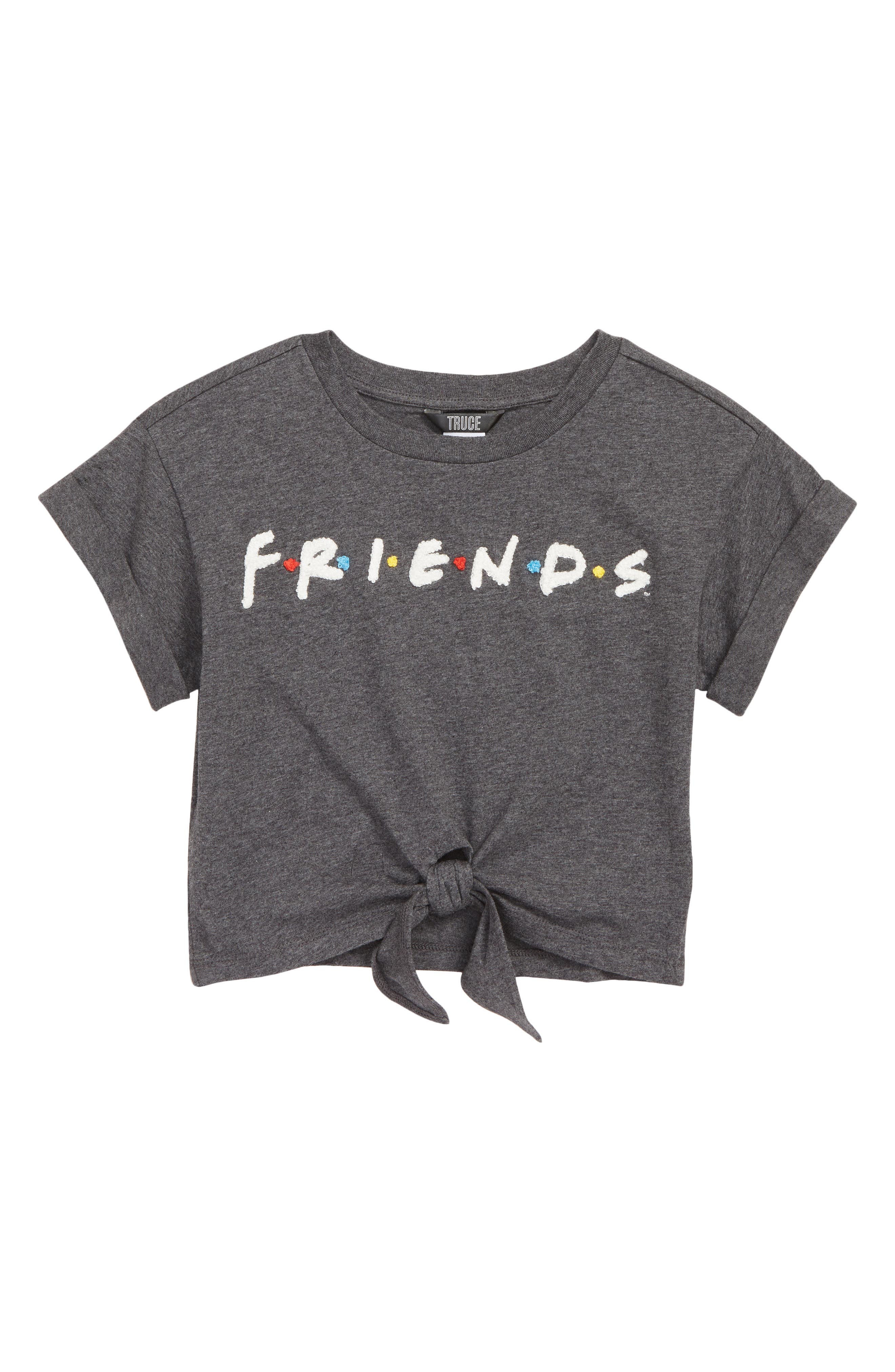Kids Girls Soft Crop Studded Sleeve Top Grey Size 10 Kids Girls Soft Crop Studded Sleeve Top Grey Size 10